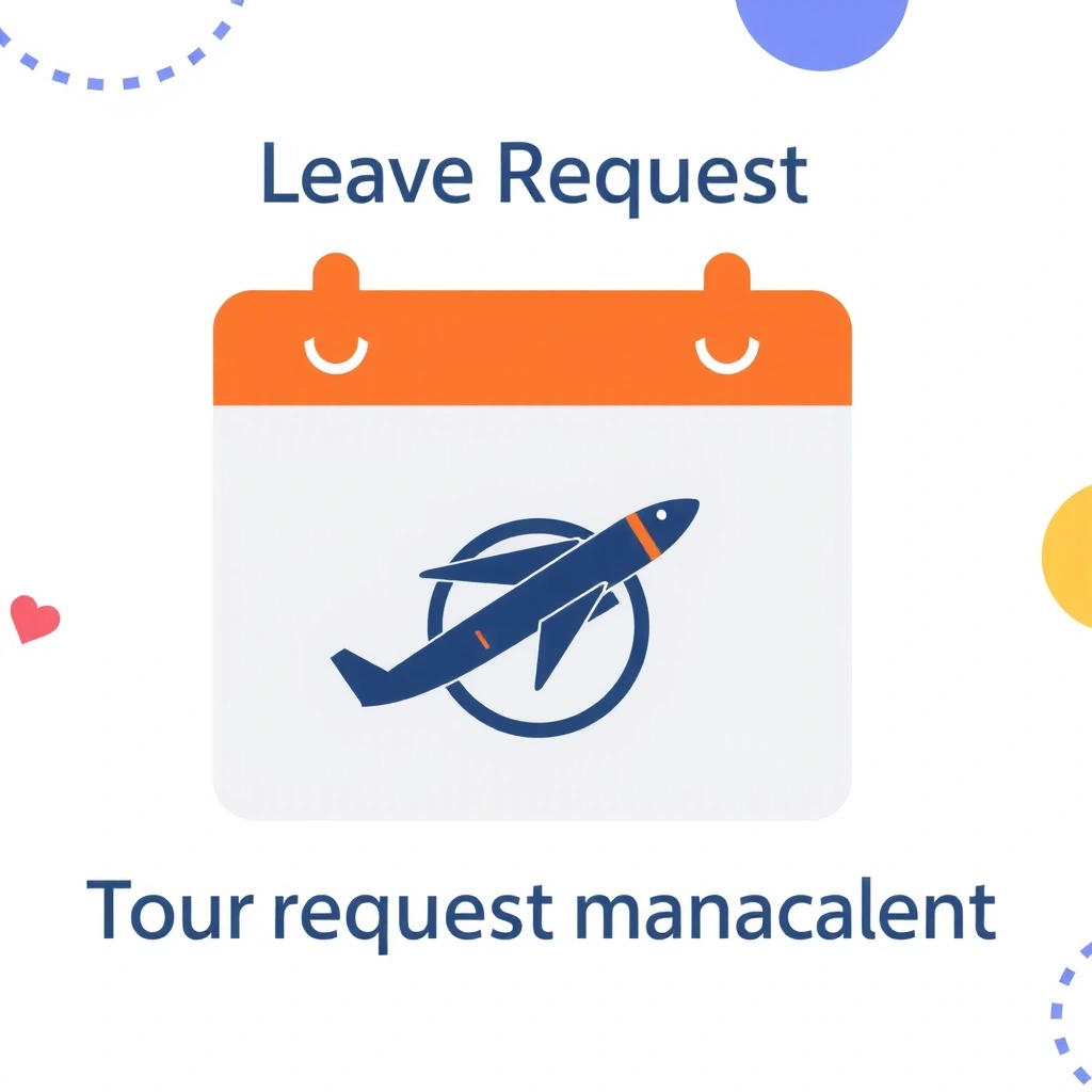 Icon representing leave request management