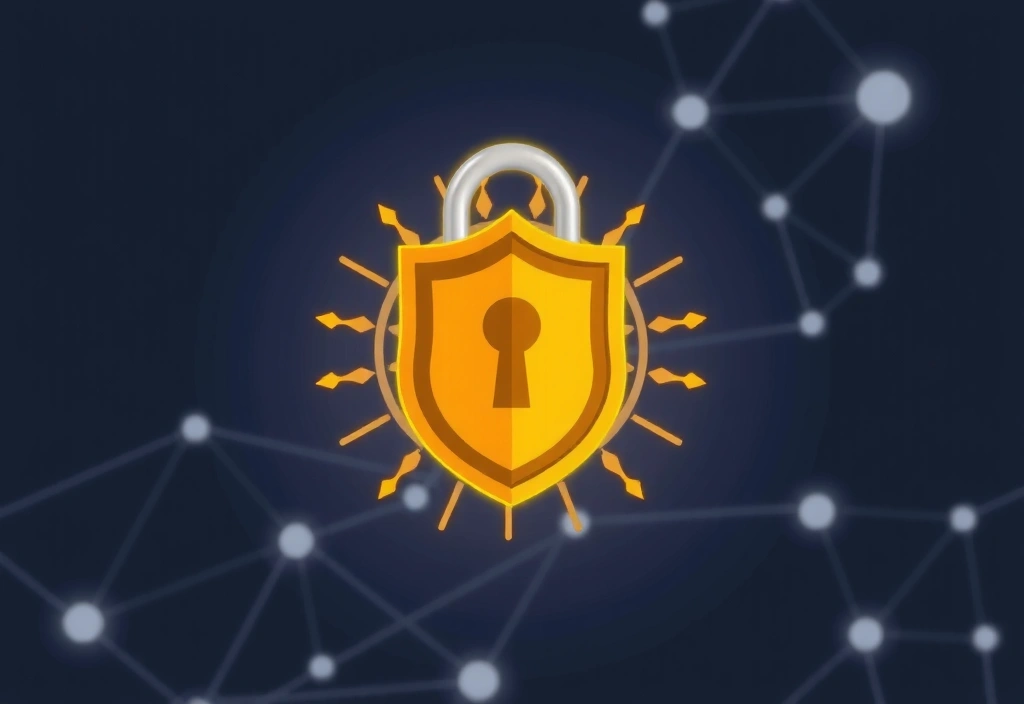 Digital lock icon representing data security and privacy protection